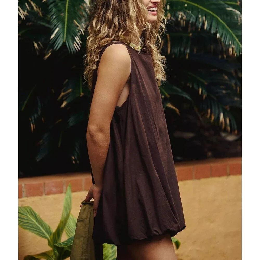 Free People Free-est Struttin' Bubble Mini Dress Sleeveless Cotton M 288776